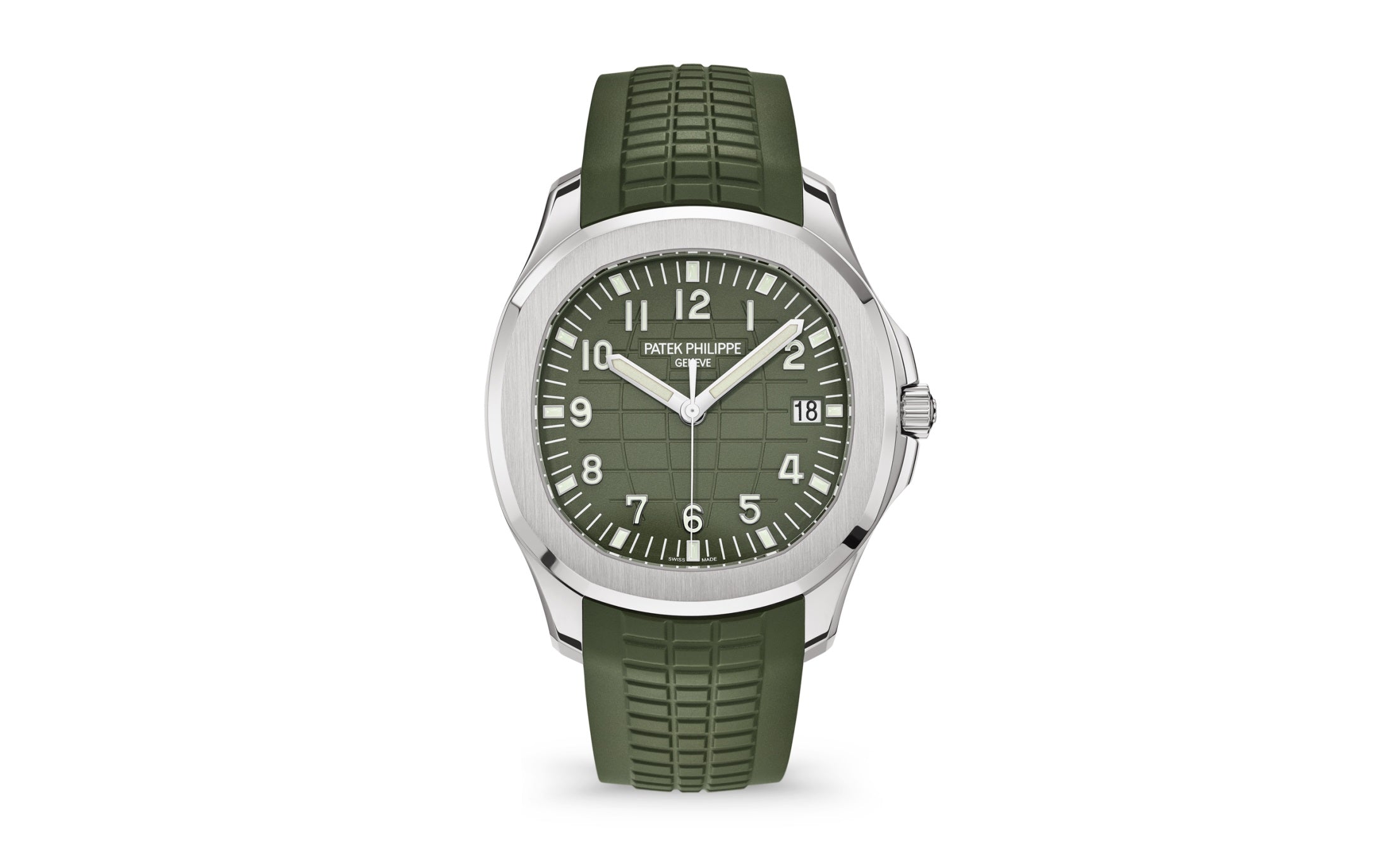 Patek Philippe Aquanaut Jumbo Date, Sweep Seconds, 18k White Gold, 42,2 mm, Ref# 5168G-010 - Image 2