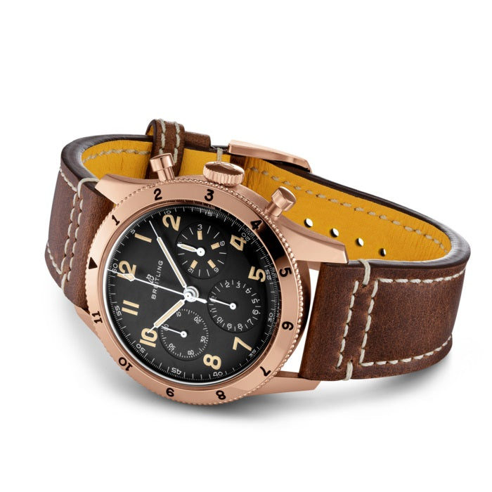 Breitling AVI 1953 Edition 18k Red Gold Ref# RB0920131B1X1, box and papers - Image 3