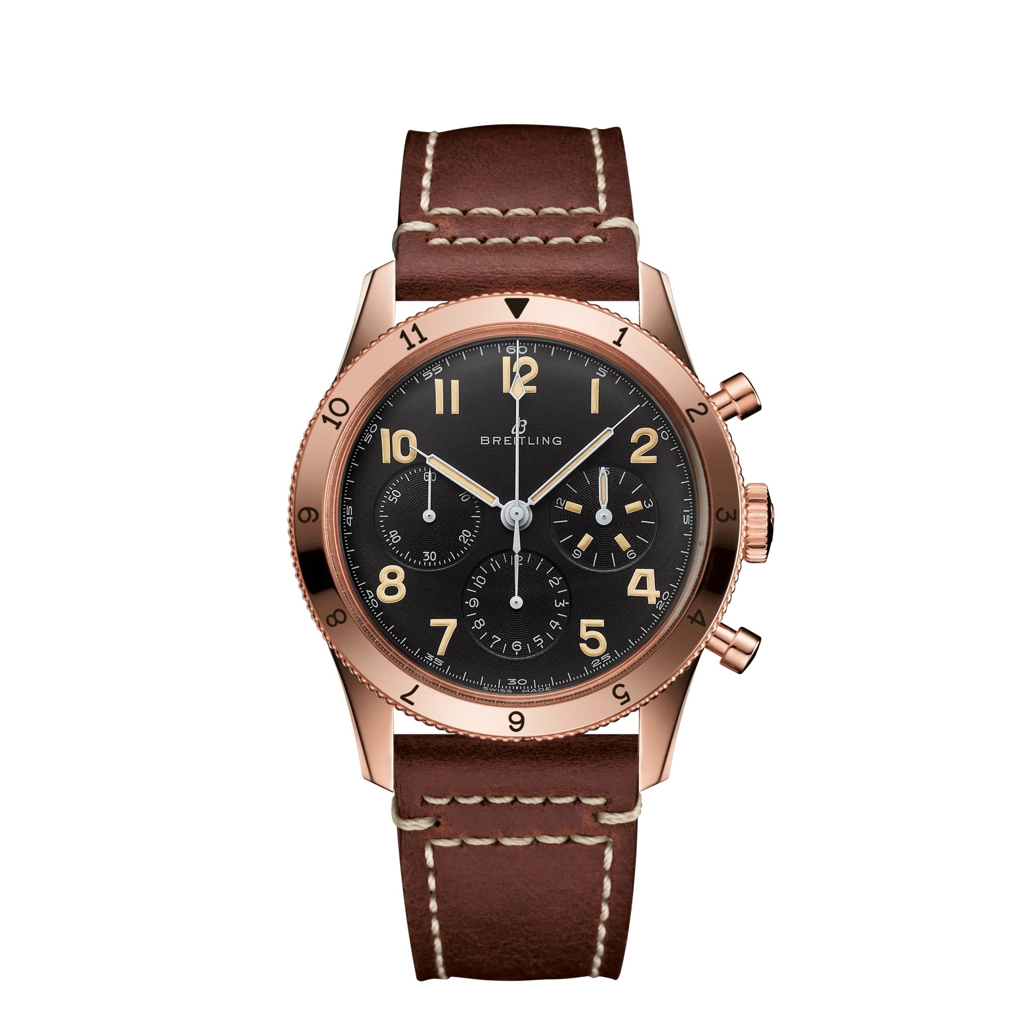 Breitling AVI 1953 Edition 18k Red Gold Ref# RB0920131B1X1, box and papers