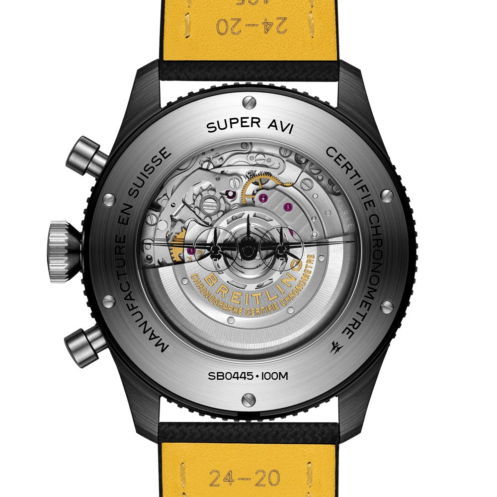 Breitling Super Avi B04 Chronograph Gmt 46 Mosquito Night Fighter Ref# SB04451A1B1X1, box and papers - Image 4